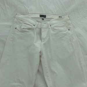 AG flair leg white jeans